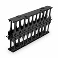 SFPS Horizontal Dual Sided High Capacity Cable Manager, 1RU, Finger Duct with Cover, 9.07 in. Depth SFPS