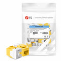 SFPS Cat6 RJ45 (8P8C) Unshielded Punch Down Keystone Jack Module, Yellow (10 pcs/Pack) SFPS