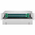 SFPS 2U Rack Mount Fiber Optic Distribution Panel, 24 Fibers OS2 Single Mode, 24 x SC UPC Simplex (Blue) Adapter SFPS