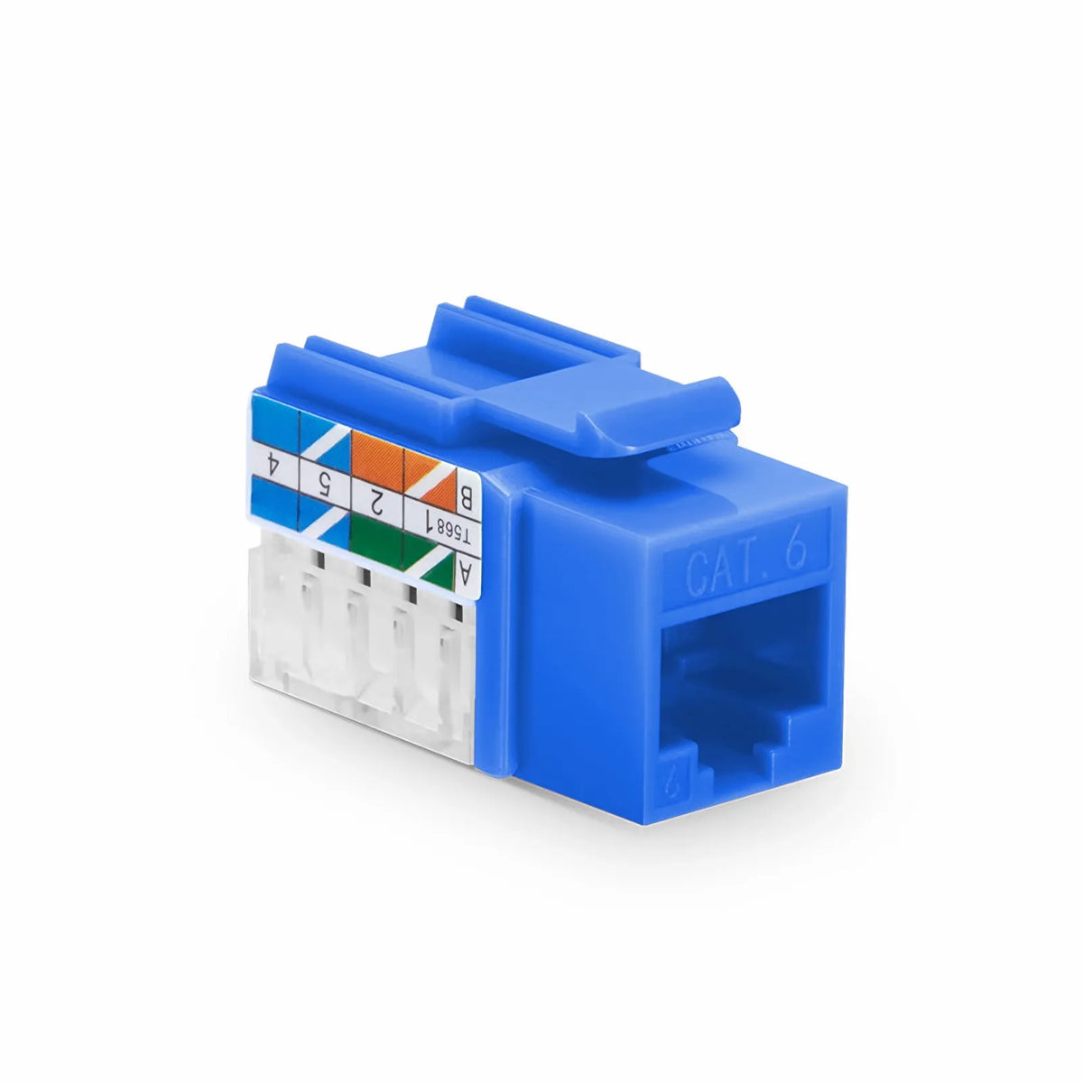 SFPS Cat6 RJ45 (8P8C) Unshielded Punch Down Keystone Jack Module, Blue, 12Pcs/Pack SFPS