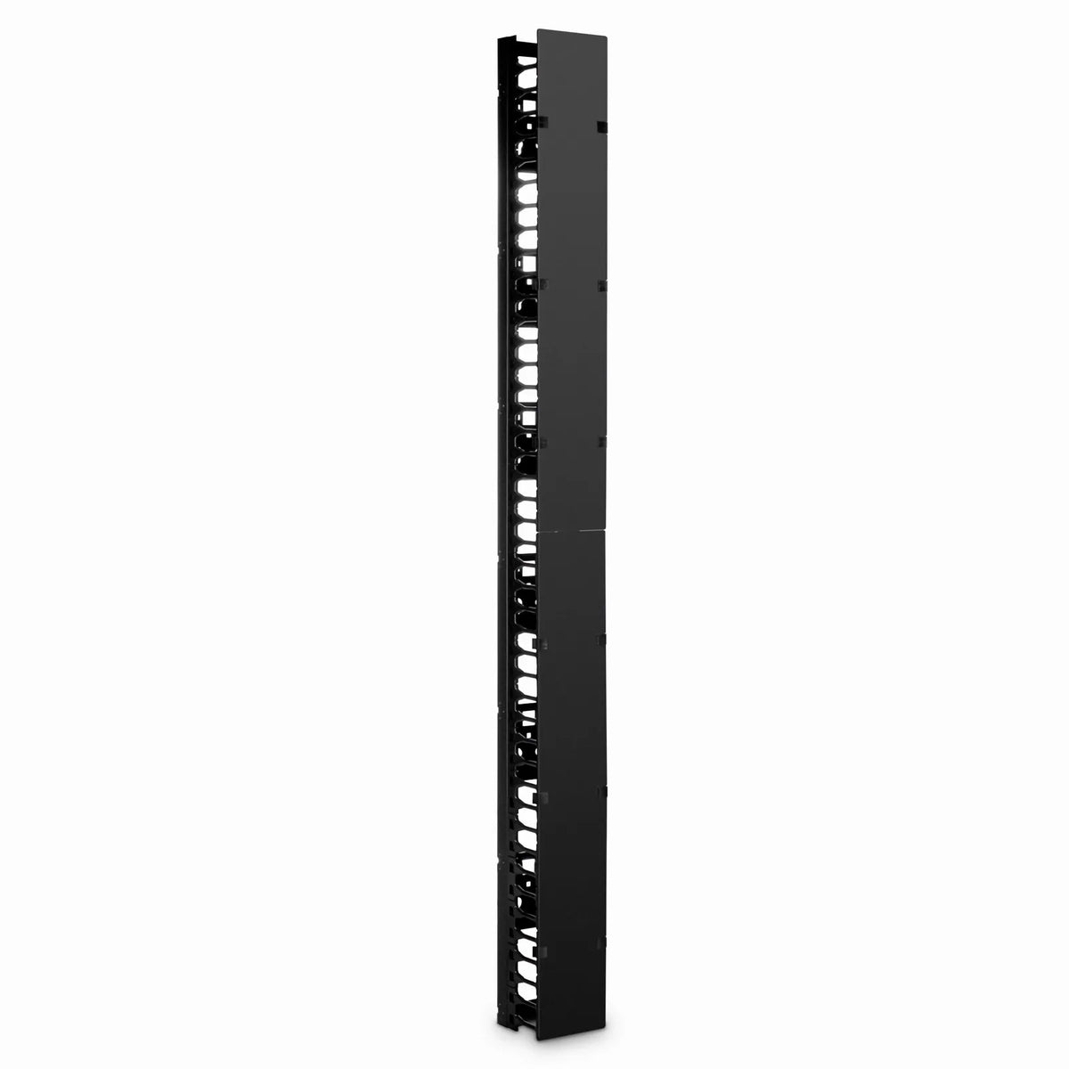 SFPS Vertical Single Sided Steel Cable Manager, 45RU, Bend Radius Finger, 5.5 in. Wide SFPS