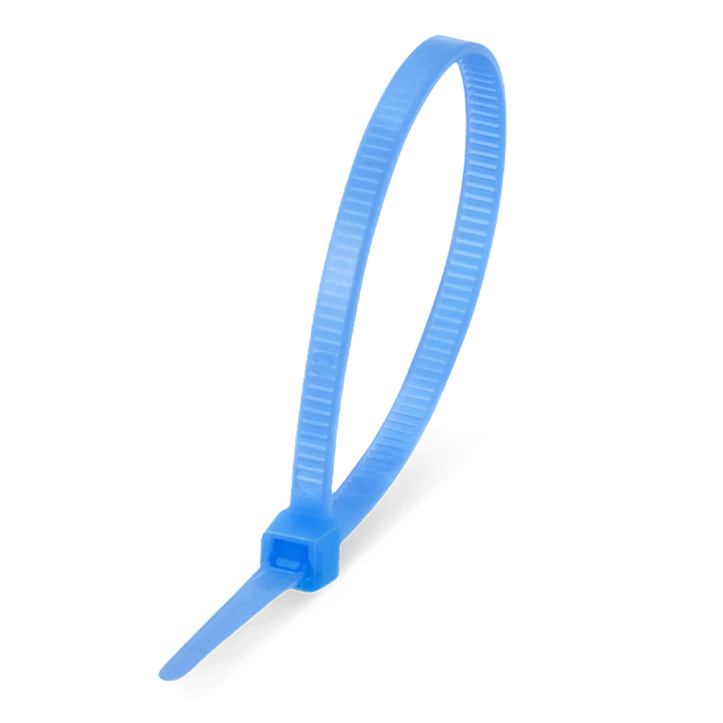 SFPS 100Pcs/Pack 6in.L x 0.15in.W Self-Locking Nylon Cable Ties, Blue SFPS