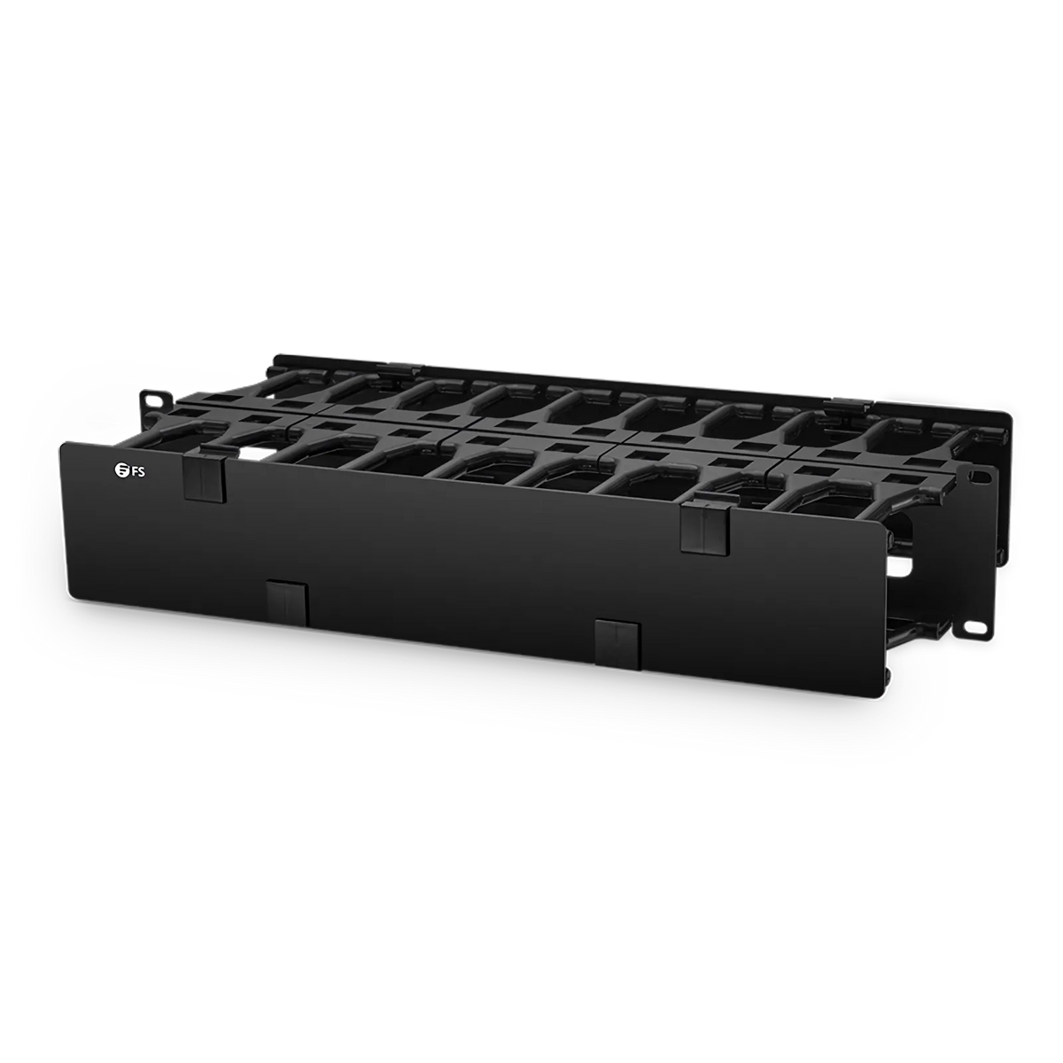 SFPS Horizontal Dual Sided Steel Manager, 2RU, Finger Duct with Cover, 9.1 in. Depth SFPS