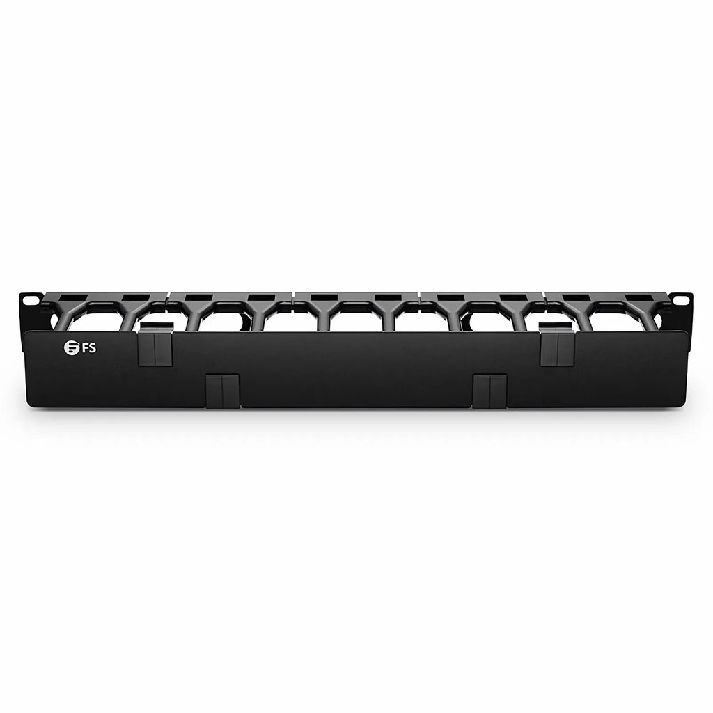 SFPS Horizontal Single Sided Steel Manager, 1RU, Finger Duct with Cover, 4.44 in. Depth SFPS