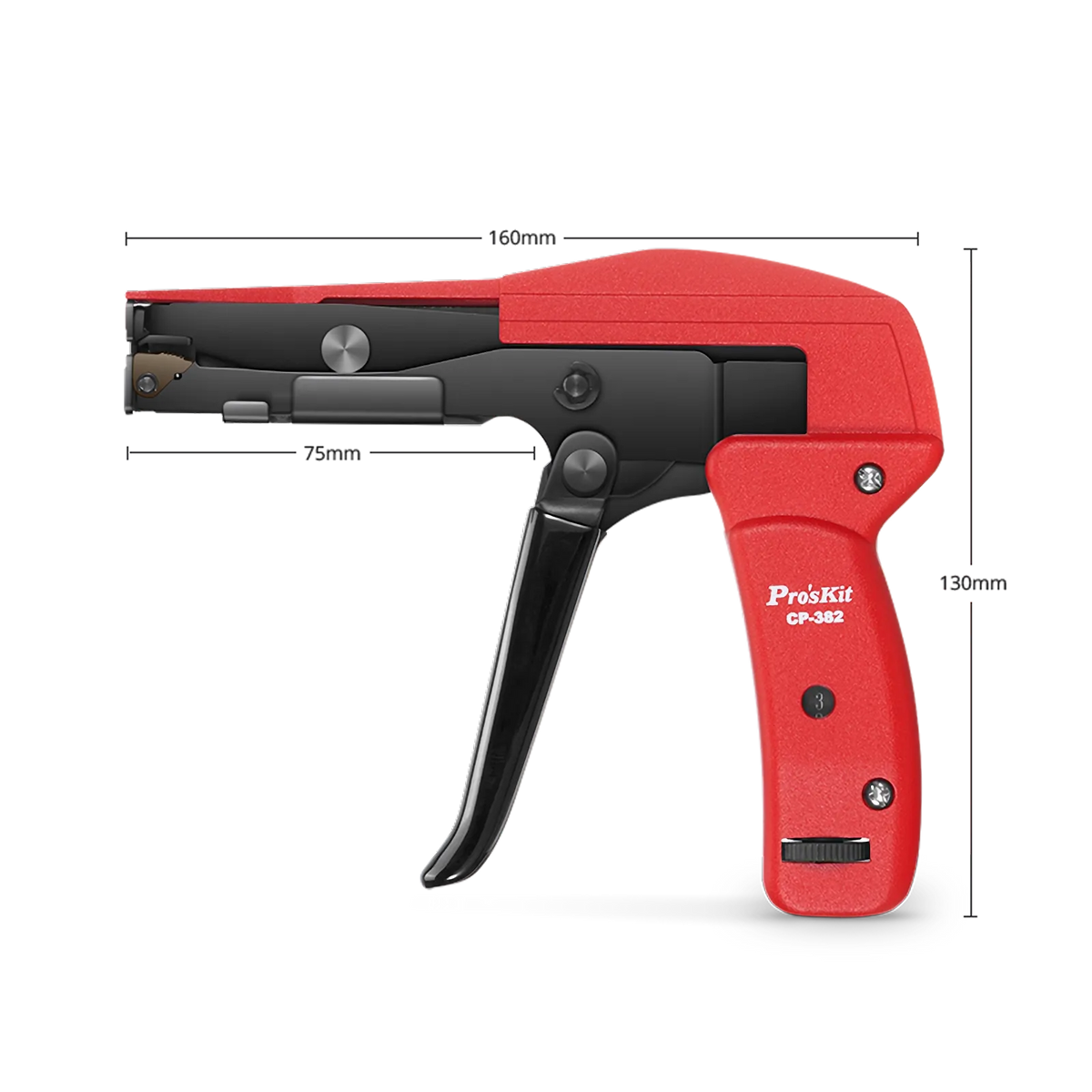 SFPS Pro'sKitA® Cable Tie Gun, for Cable Tie Width From 2.2 to 4.8mm SFPS