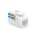 SFPS Cat6 RJ45 (8P8C) Unshielded Punch Down Keystone Jack Module, White, 12Pcs/Pack SFPS