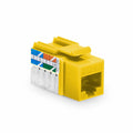 SFPS Cat6 RJ45 (8P8C) Unshielded Punch Down Keystone Jack Module, Yellow, 12Pcs/Pack SFPS
