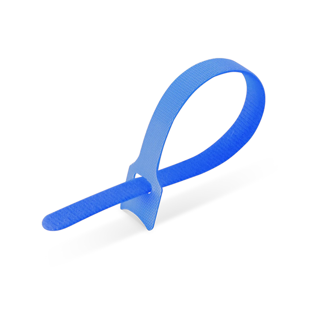 SFPS 100Pcs/Pack 8in.L x 0.5in.W T-type Reusable Cable Ties, Blue SFPS