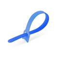 SFPS 100Pcs/Pack 8in.L x 0.5in.W T-type Reusable Cable Ties, Blue SFPS