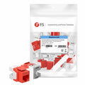 SFPS Cat6 RJ45 (8P8C) Unshielded Punch Down Keystone Jack Module, Red (10 pcs/Pack) SFPS