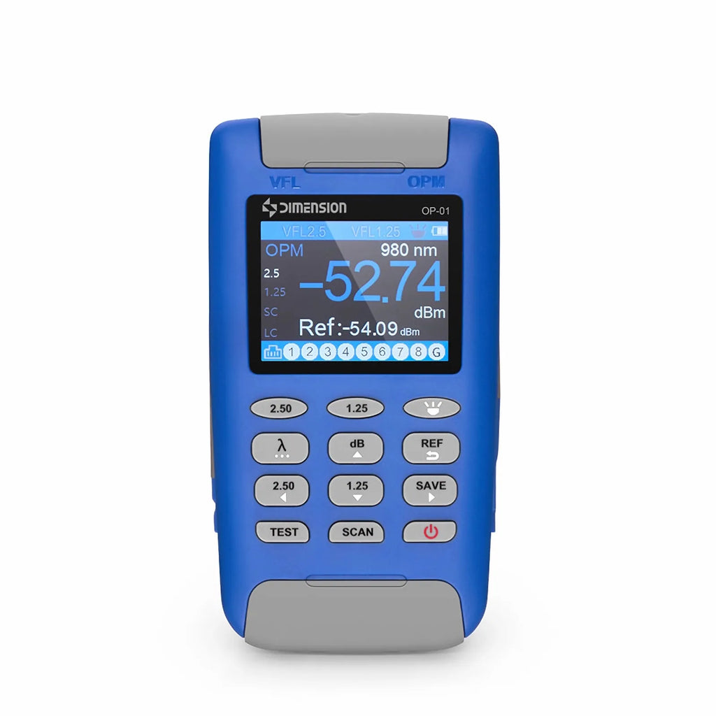 SFPS OP-01 Handheld Optical Multimeter Built-in 1mW Visual Fault Locator with RJ45 Cable Sequence Test Function SFPS