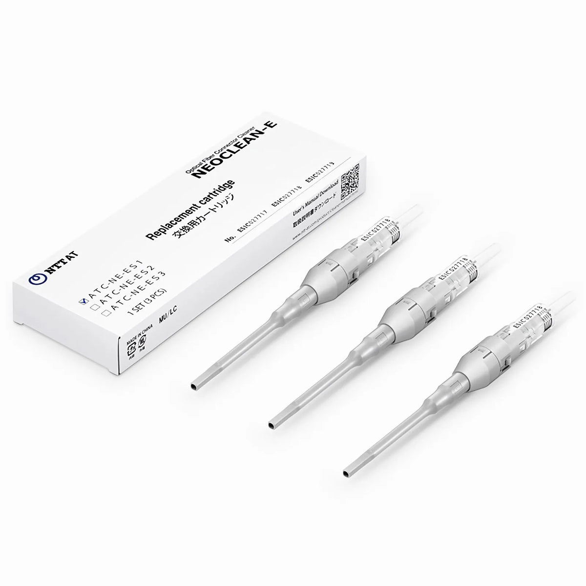 SFPS NEOCLEAN-E Pen Replacement Cartridge for 1.25mm LC/MU One-Push Cleaner (3 pcs/set) SFPS