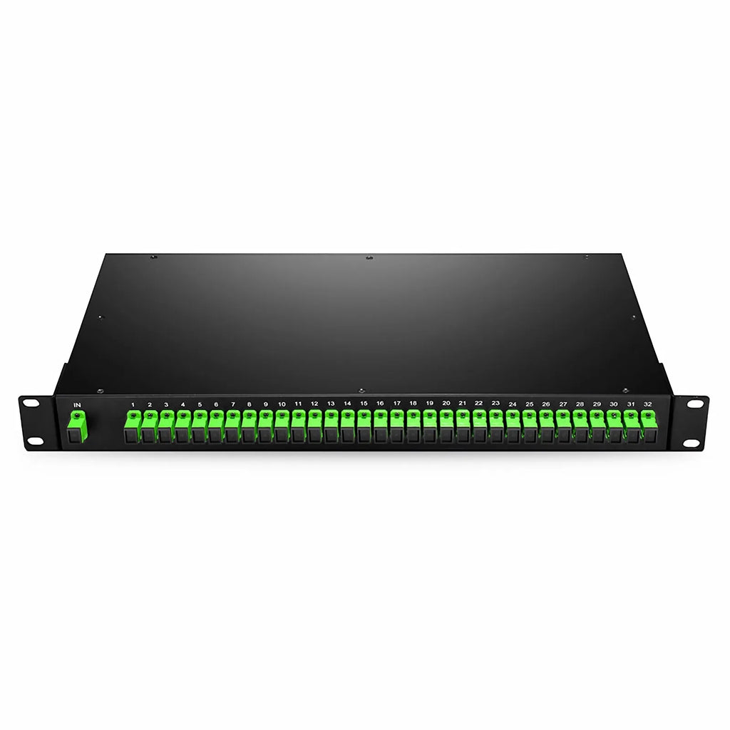 SFPS 1 x 32 PLC Fiber Splitter, 1U 19" Rack Mount, SC/APC, Singlemode SFPS