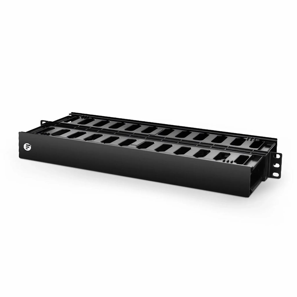 SFPS Horizontal Dual Sided Manager, 1RU, Finger Duct with Cover, 6.85 in. Depth SFPS