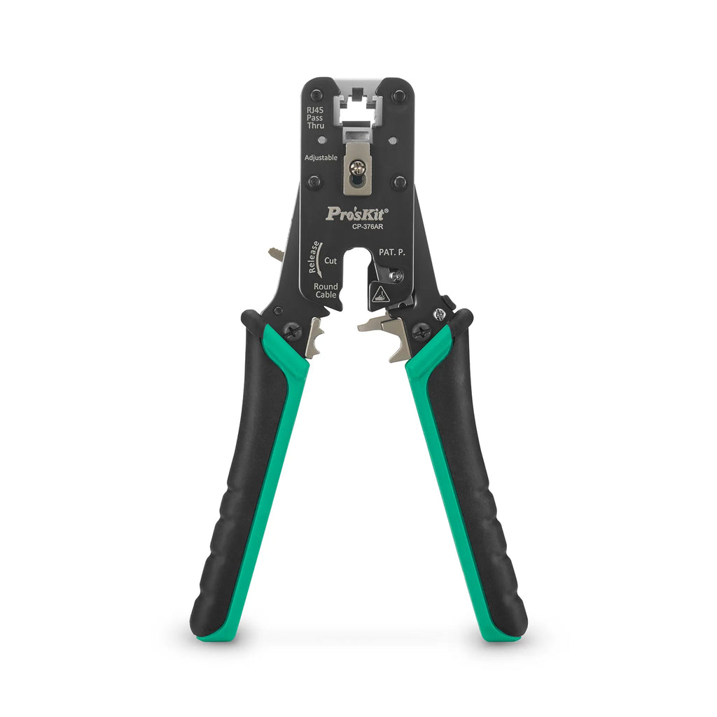 SFPS Cat5/6/7 RJ45 Pass-Through Professional Modular Crimper with Built-in Wire Cutter and Stripper SFPS