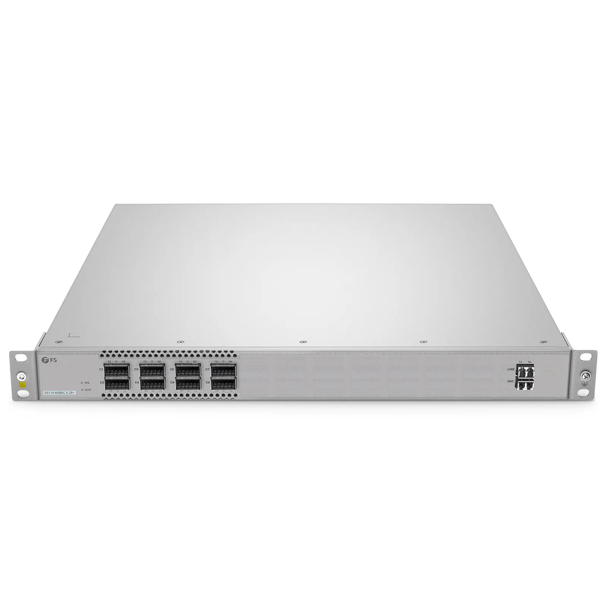 SFPS D5110-M08EC-E-ZR+, 8 Channel 100G Active DWDM Multiplexer for Open Line Systems, C21-C22, 8 x 100G QSFP28, Dual Fiber, 1U Rack Mount, 0-120km, Support WebGUI Network Management SFPS