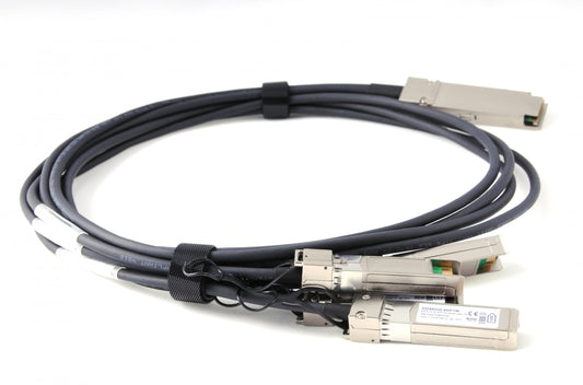 10423 - Extreme Compatible 3 Metre 100G QSFP28 to 4x25G SFP28 Passive Direct Attach Copper Breakout Cable GBICS STORE
