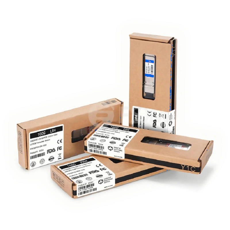 SFPS 100GBASE-ER4 and 112G OTU4 QSFP28 Dual Rate 4 x 25G NRZ 1310nm 40km DOM Duplex LC/UPC SMF Optical Transceiver Module forFOSwitches SFPS