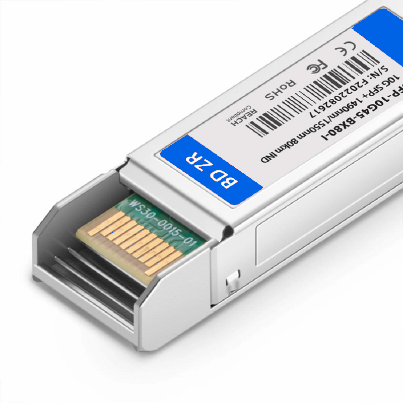 SFPS Cisco SFP-10G-BX80U-I Compatible 10GBASE BiDi SFP+ 1490nm-TX/1550nm-RX 80km DOM Simplex LC/UPC SMF Optical Transceiver Module (Industrial) SFPS