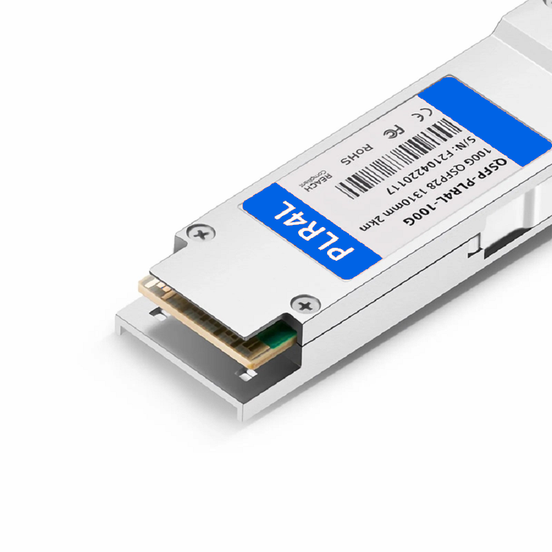 SFPS Cisco Compatible 100GBASE-PLR4L QSFP28 4 x 25G NRZ 1310nm 2km DOM MPO-12/APC SMF Optical Transceiver Module, Breakout to 4 x 25G-LR SFPS
