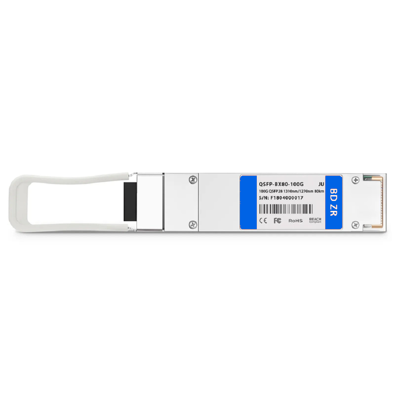 SFPS Cisco Compatible 100GBASE-BX80-D QSFP28 BiDi 4 x 25G NRZ 1310nm-TX/1270nm-RX 80km DOM Simplex LC/UPC SMF Optical Transceiver Module SFPS