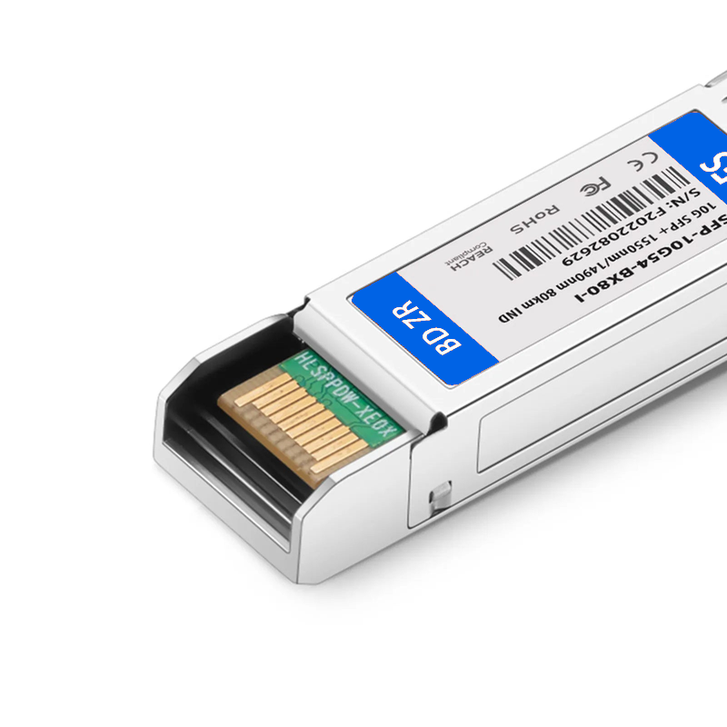 SFPS Cisco SFP-10G-BX80D-I Compatible 10GBASE BiDi SFP+ 1550nm-TX/1490nm-RX 80km DOM Simplex LC/UPC SMF Optical Transceiver Module (Industrial) SFPS