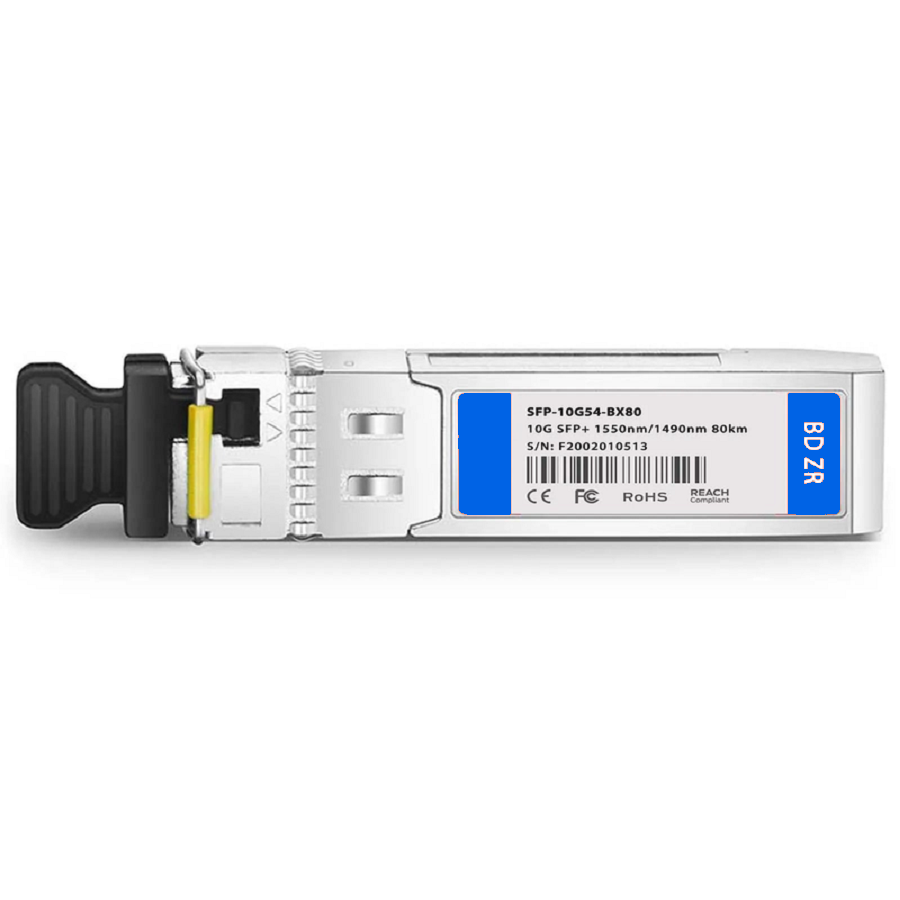 SFPS Cisco Compatible 10GBASE-BX80-D BiDi SFP+ 1550nm-TX/1490nm-RX 80km DOM Simplex LC/UPC SMF Optical Transceiver Module SFPS