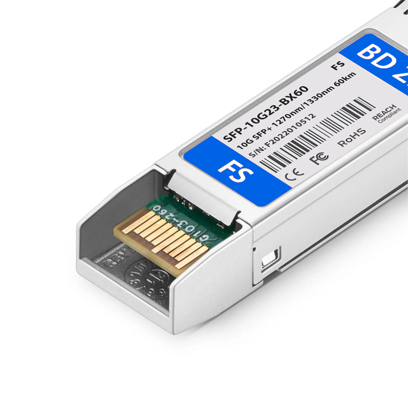 SFPS 10GBASE-BX BiDi SFP+ 1270nm-TX/1330nm-RX 60km DOM Simplex LC/UPC SMF Optical Transceiver Module forFOSwitches SFPS
