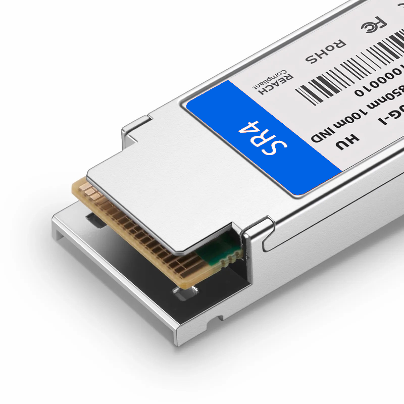 SFPS HW QSFP-100G-SR4-I Compatible 100GBASE-SR4 QSFP28 4 x 25G NRZ 850nm 100m DOM MPO-12/UPC MMF Optical Transceiver Module (Industrial), Breakout to 4 x 25G-SR SFPS