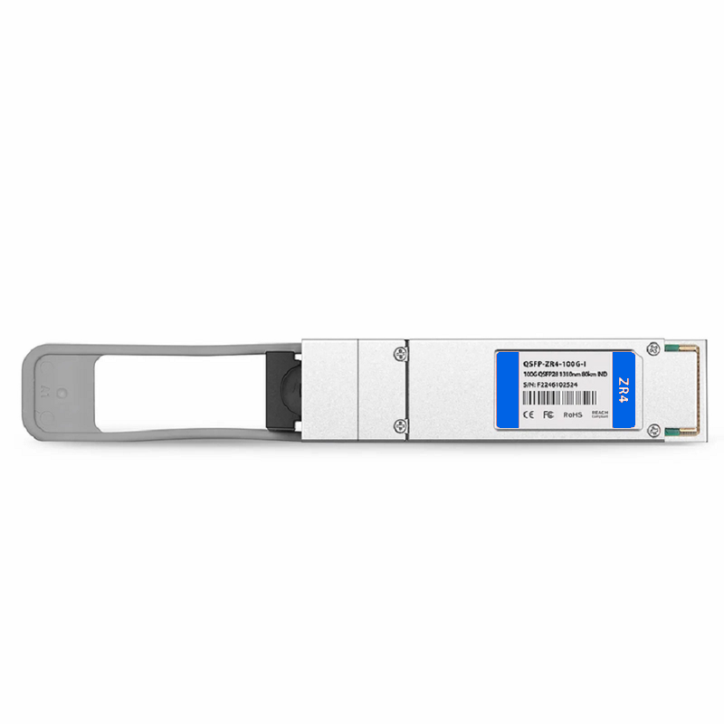 SFPS Cisco Compatible 100GBASE-ZR4 QSFP28 4 x 25G NRZ 1310nm 80km DOM Duplex LC/UPC SMF Optical Transceiver Module (Industrial) SFPS