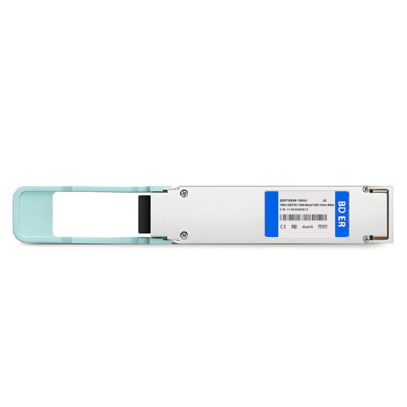 SFPS Generic Compatible 100GBASE-BX40-U QSFP28 BiDi 4 x 25G NRZ 1304.58nm-TX/1309.14nm-RX 40km DOM Simplex LC/APC SMF Optical Transceiver Module (Industrial) SFPS