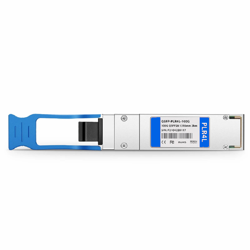 SFPS Cisco Compatible 100GBASE-PLR4 QSFP28 4 x 25G NRZ 1310nm 10km DOM MPO-12/APC SMF Optical Transceiver Module, Breakout to 4 x 25G-LR SFPS