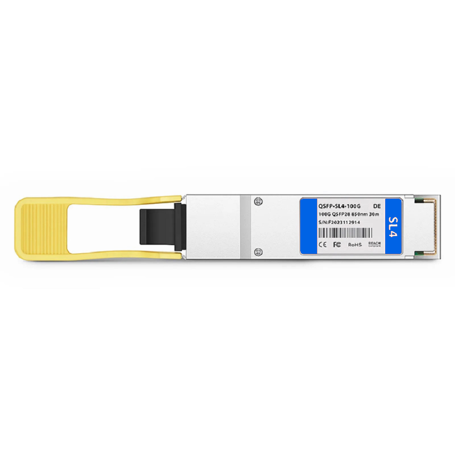 SFPS Dell Compatible 100GBASE-SL4 QSFP28 4 x 25G NRZ 850nm 30m DOM MPO-12/UPC MMF Optical Transceiver Module, Breakout to 4 x 25G-SR SFPS