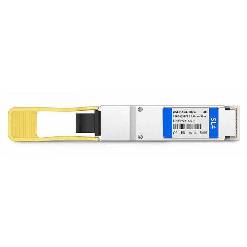 SFPS Extreme Compatible 100GBASE-SL4 QSFP28 4 x 25G NRZ 850nm 30m DOM MPO-12/UPC MMF Optical Transceiver Module, Breakout to 4 x 25G-SR SFPS