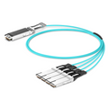 SFPS 3m (10ft) Arista Networks Compatible 400G OSFP 8 x 50G PAM4 Finned Top to 4 x 100G QSFP28 4 x 25G NRZ Active Optical Breakout Cable SFPS