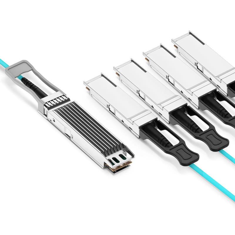 SFPS 20m (66ft) Arista Networks Compatible 400G OSFP 8 x 50G PAM4 Finned Top to 4 x 100G QSFP28 4 x 25G NRZ Active Optical Breakout Cable SFPS