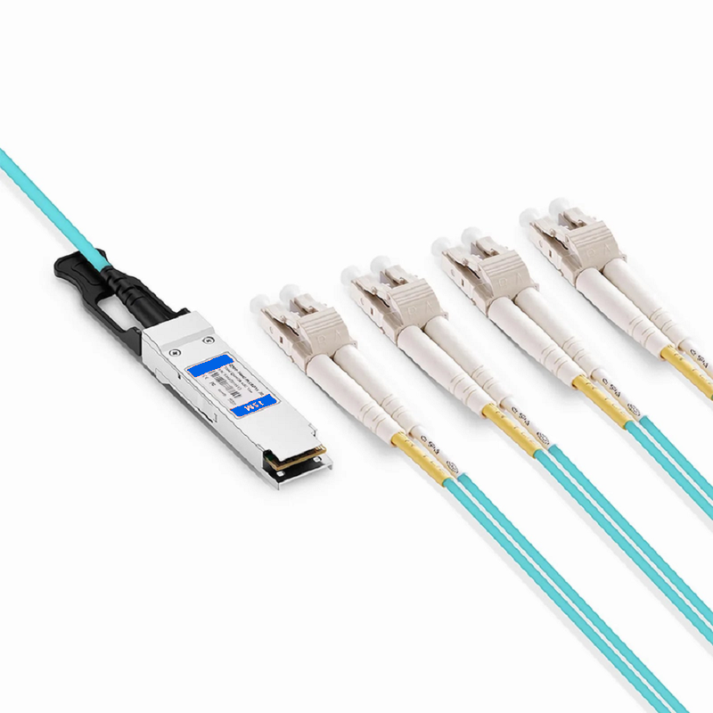 SFPS 5m (16ft) Cisco Compatible 100G QSFP28 4 x 25G NRZ to 4 Duplex LC 25G NRZ Active Optical Breakout Cable SFPS
