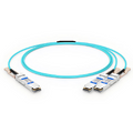 SFPS 50m (164ft) Cisco Compatible 100G QSFP28 4 x 25G NRZ to 4 Duplex LC 25G NRZ Active Optical Breakout Cable SFPS
