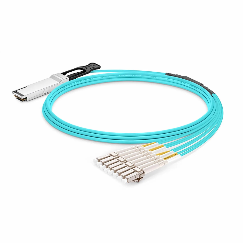 SFPS 20m (66ft) Cisco Compatible 100G QSFP28 4 x 25G NRZ to 4 Duplex LC 25G NRZ Active Optical Breakout Cable SFPS