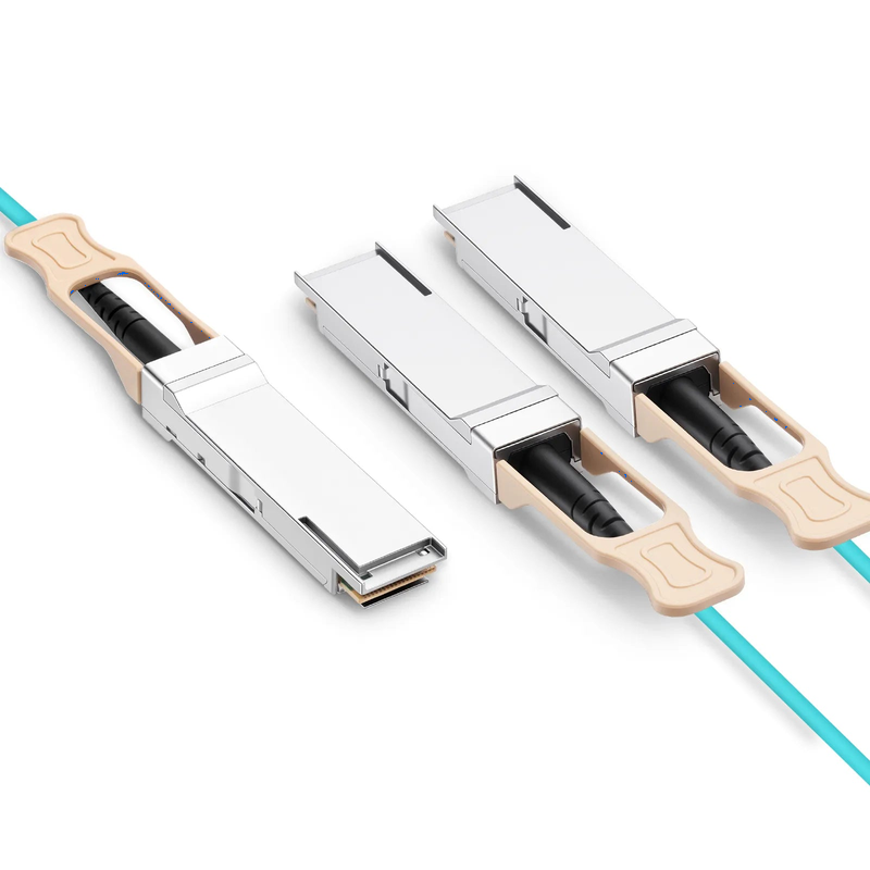 SFPS 30m (98ft) NVIDIA/Mellanox Compatible 200G QSFP56 4 x 50G PAM4 to 2 x 100G QSFP28 4 x 25G NRZ Ethernet Active Optical Breakout Cable SFPS