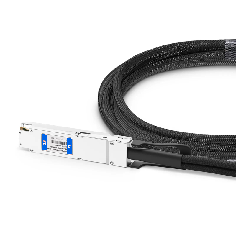 SFPS 2m (7ft) NVIDIA/Mellanox Compatible 800G OSFP 8 x 100G PAM4 Finned Top to 2 x 400G OSFP 4 x 100G PAM4 Flat Top Ethernet Active Electrical Copper Breakout Cable SFPS