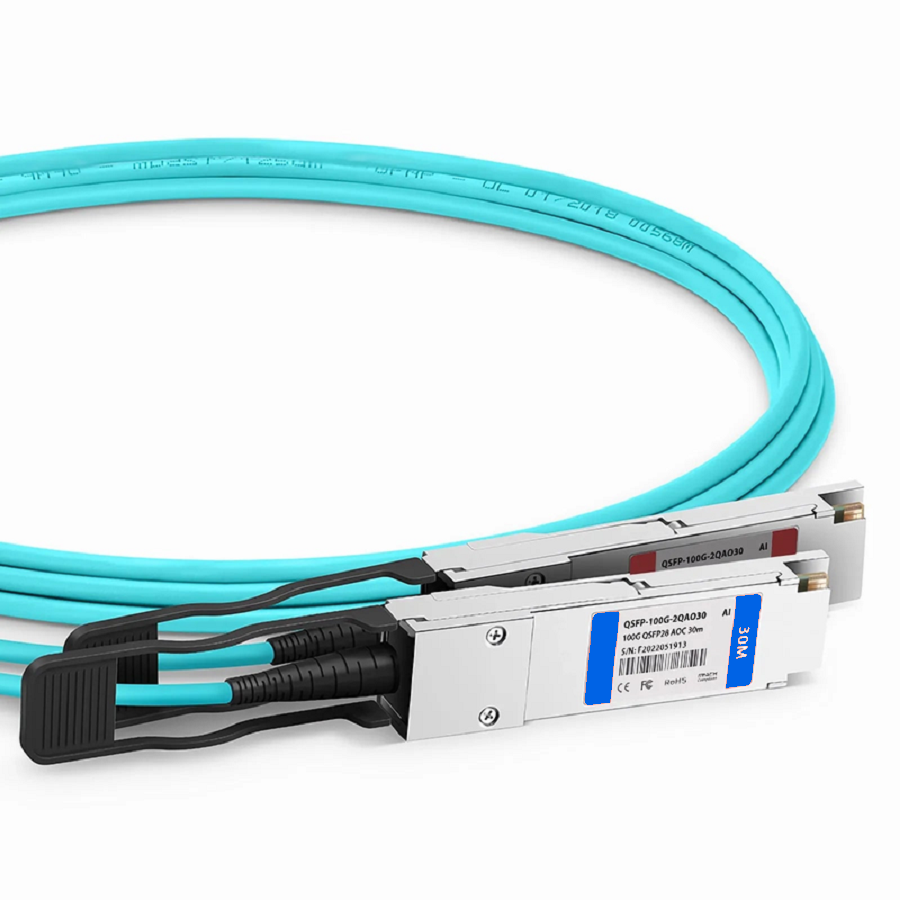 SFPS 30m (98ft) Arista Networks Compatible 100G QSFP28 4 x 25G NRZ to 2 x 50G QSFP28 2 x 25G NRZ Active Optical Breakout Cable SFPS