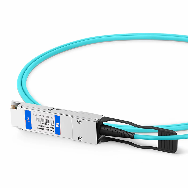 SFPS 3m (10ft) Cisco Compatible 100G QSFP28 4 x 25G NRZ to 2 x 50G QSFP28 2 x 25G NRZ Active Optical Breakout Cable SFPS