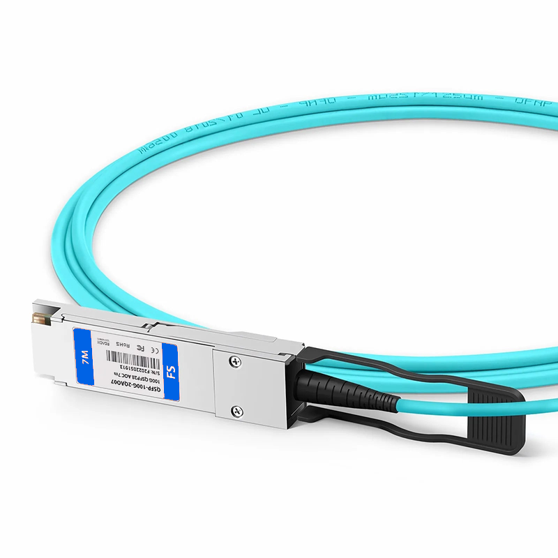 SFPS 7m (23ft) Cisco Compatible 100G QSFP28 4 x 25G NRZ to 2 x 50G QSFP28 2 x 25G NRZ Active Optical Breakout Cable SFPS