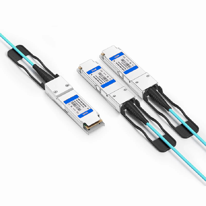 SFPS 20m (66ft) Cisco Compatible 100G QSFP28 4 x 25G NRZ to 2 x 50G QSFP28 2 x 25G NRZ Active Optical Breakout Cable SFPS