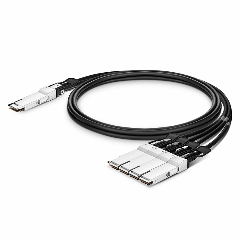 SFPS 1m (3ft) Generic Compatible 200G QSFP-DD 8 x 25G NRZ to 4 x 50G QSFP28 2 x 25G NRZ Passive Direct Attach Copper Breakout Cable SFPS