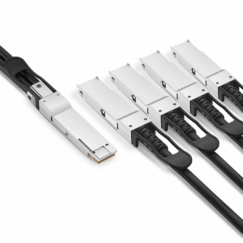 SFPS 3m (10ft) Generic Compatible 200G QSFP-DD 8 x 25G NRZ to 4 x 50G QSFP28 2 x 25G NRZ Passive Direct Attach Copper Breakout Cable SFPS