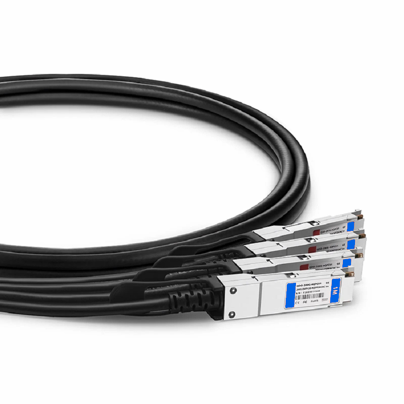 SFPS 3m (10ft) Generic Compatible 200G QSFP-DD 8 x 25G NRZ to 4 x 50G QSFP28 2 x 25G NRZ Passive Direct Attach Copper Breakout Cable SFPS