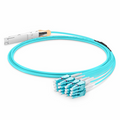 SFPS 10m (33ft) Generic Compatible 200G QSFP-DD 8 x 25G NRZ to 8 x 25G LC Duplex Active Optical Breakout Cable SFPS