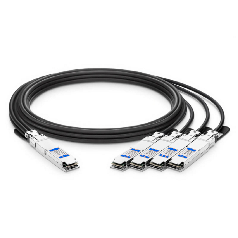 SFPS 0.5m (2ft) Juniper Networks Compatible 800G OSFP 8 x 100G PAM4 Finned Top to 4 x 200G OSFP 2 x 100G PAM4 Finned Top Passive Direct Attach Copper Breakout Cable SFPS
